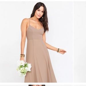 Show Me Your Mumu Godshaw Dress Dune Chiffon